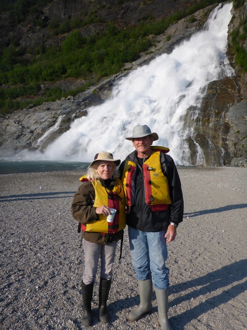 Description: Mike & Susan in front of Waterfall 